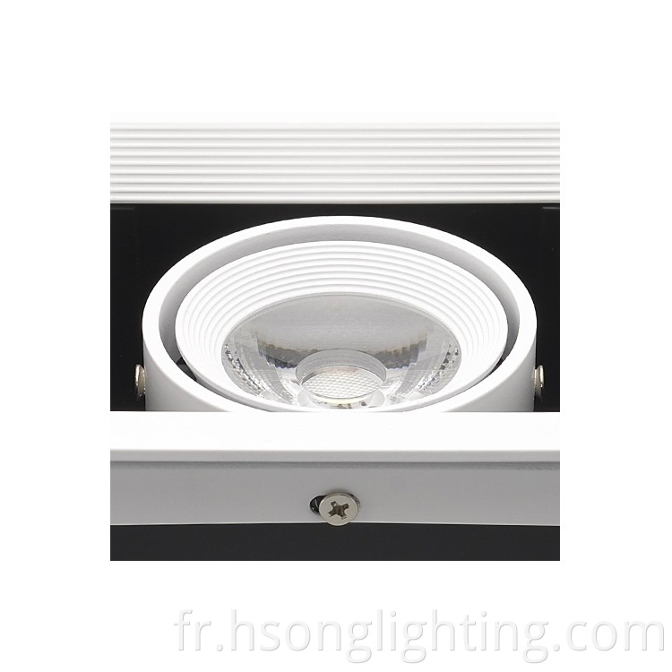 Lumière LED carrée de bonne qualité AR111 230V 10W 20W Downlight